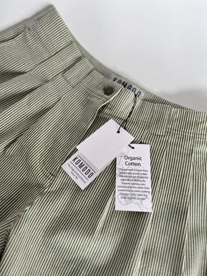 LOLA - Organic Cotton Trousers - Green Stripe from KOMODO