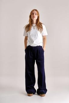 LOLA Organic Cotton Cord Trouser - Navy via KOMODO