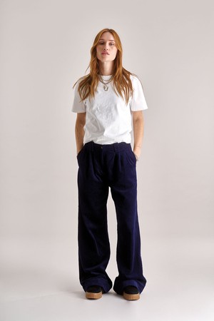LOLA Organic Cotton Cord Trouser - Navy from KOMODO