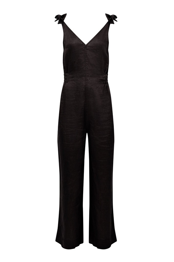 FLOSS - Linen Jumpsuit Black from KOMODO