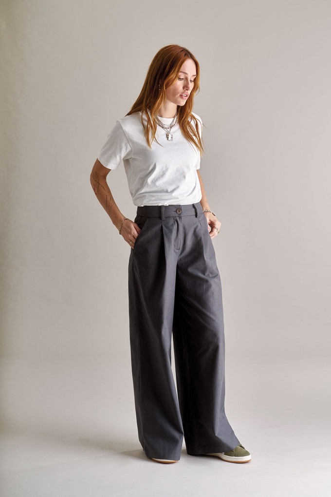 SOFIA Cotton Tencel Trouser - Grey from KOMODO