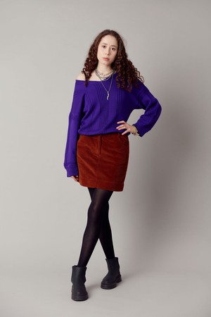 ANYA Fine Merino Wool Jumper - Ultraviolet from KOMODO