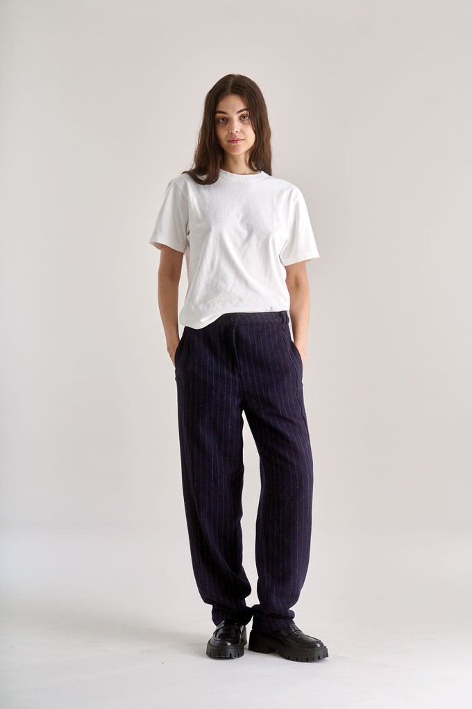 MADDIE Recycled Poly Wool Trouser - Navy from KOMODO