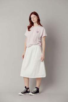 NAMI Organic Cotton Midi Skirt - White via KOMODO