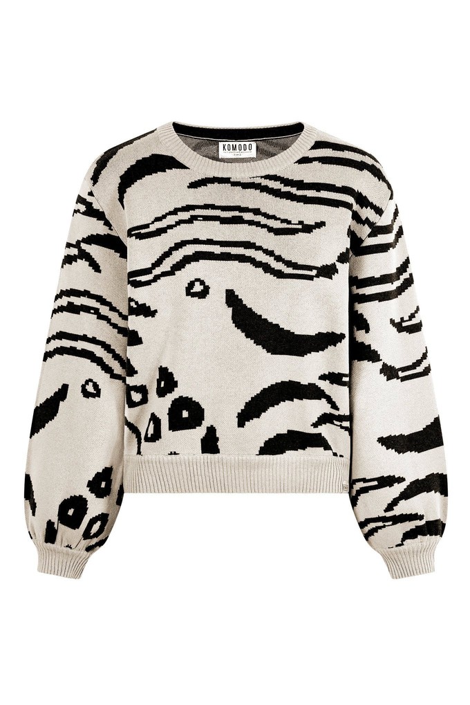 TIGER HOPE - GOTS Organic Cotton Jumper Off White from KOMODO