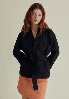 KISHI Organic Cotton Quilted Jacket - Black via KOMODO