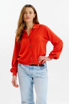 NANI Organic Cotton Cardigan - Red via KOMODO