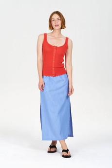 LIELA Organic Cotton Skirt - Blue Stripe via KOMODO