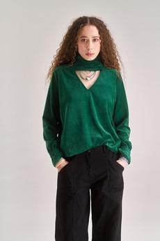 ALICE Velvet Top - Green via KOMODO