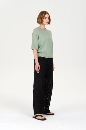CAMILLE Organic Ramie Cotton Tee - Sage from KOMODO