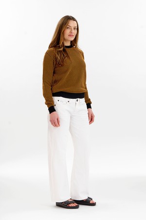HANA Organic Cotton Jumper - Black & Mustard from KOMODO