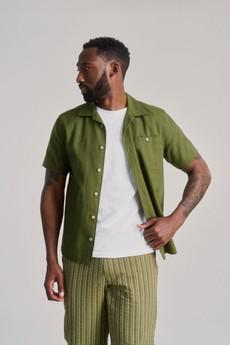 SPINDRIFT - Organic Linen Cotton Shirt - Khaki via KOMODO