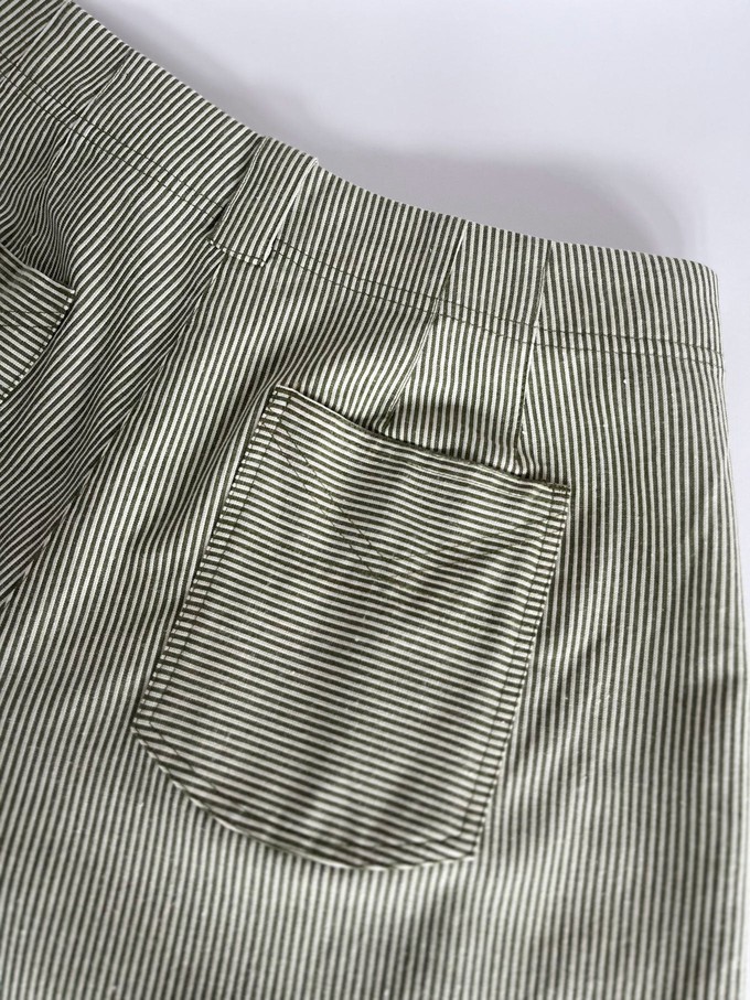 LOLA - Organic Cotton Trousers - Green Stripe from KOMODO