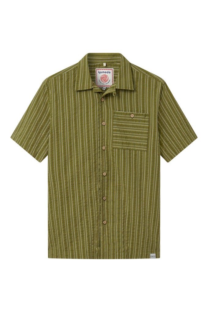 SPINDRIFT - Organic Cotton Shirt - Green Stripe from KOMODO