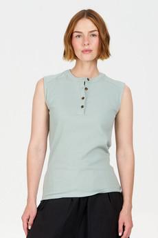 TINA Organic Cotton Rib Tank - Green via KOMODO