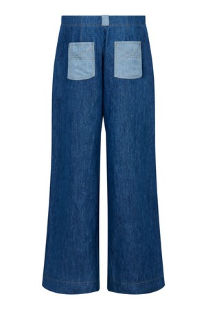 LOLA - Organic Cotton Mid Wash Patchwork Trouser from KOMODO