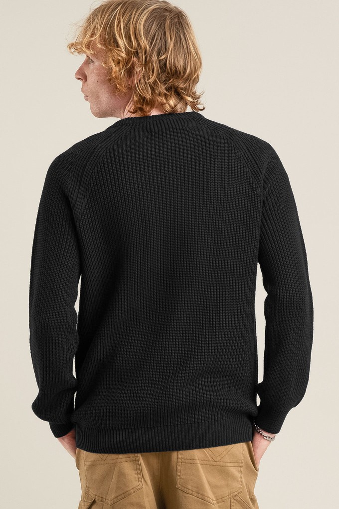 SERGIO - Mens Organic Cotton Jumper Black from KOMODO
