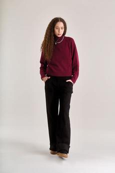 ROSE Organic Cotton Trouser - Black via KOMODO