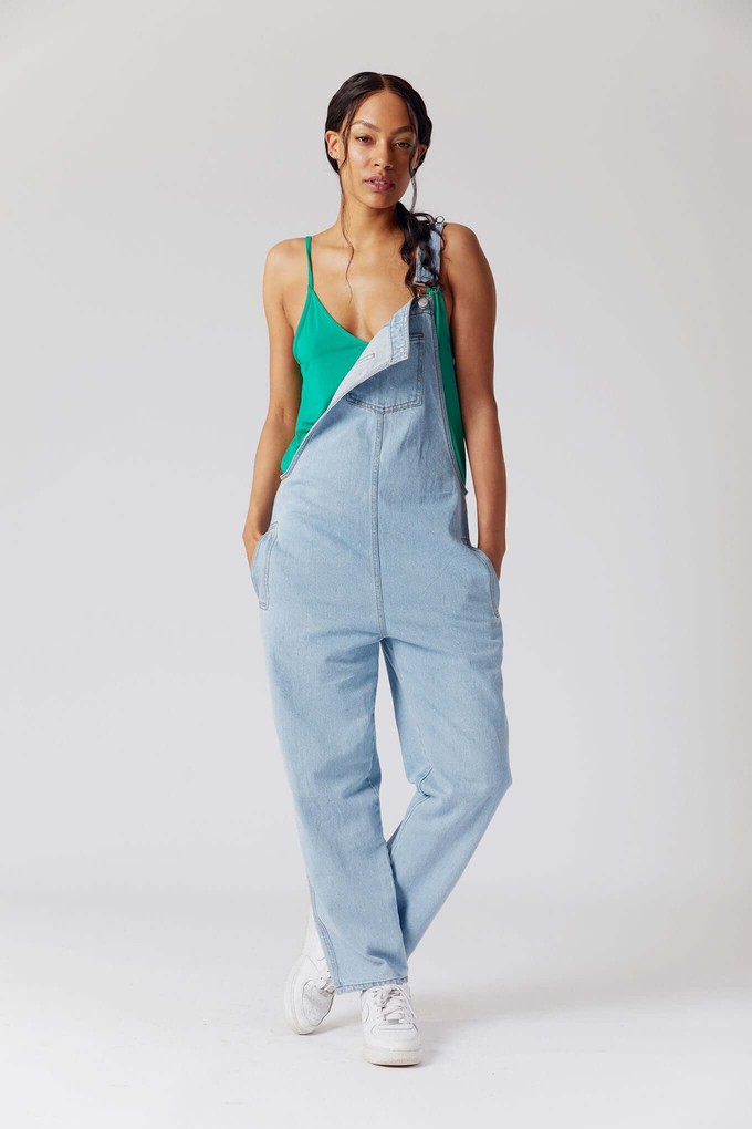 JOY Organic Cotton Denim Dungarees - Stone Wash from KOMODO