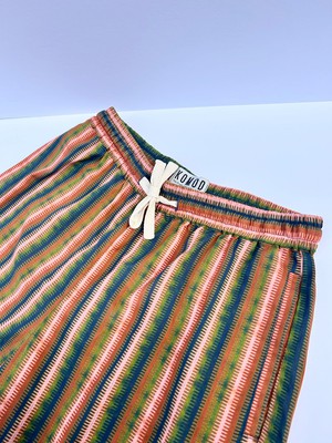 LEAH - Organic Cotton Shorts Green Stripe from KOMODO