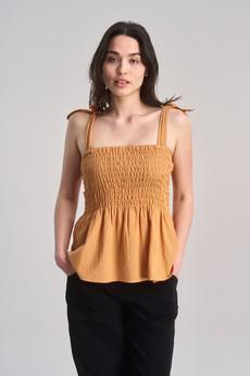 GAIA OC - Seersucker Vest - Orange via KOMODO