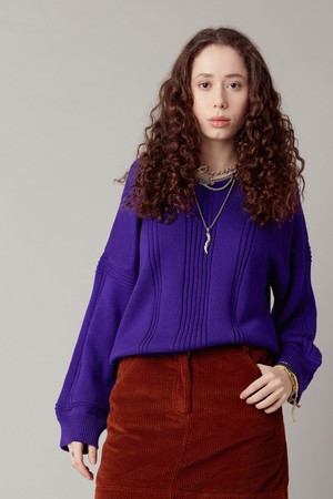 ANYA Fine Merino Wool Jumper - Ultraviolet from KOMODO