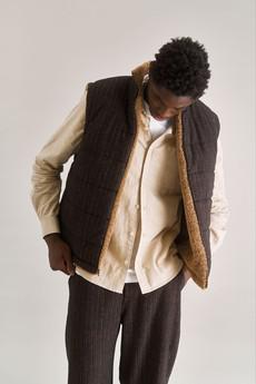 CHRIS Reversable Fleece Gillet - Mink via KOMODO