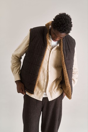 CHRIS Reversable Fleece Gillet - Mink from KOMODO