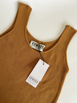 YANA - Organic Cotton Vest - Camel from KOMODO
