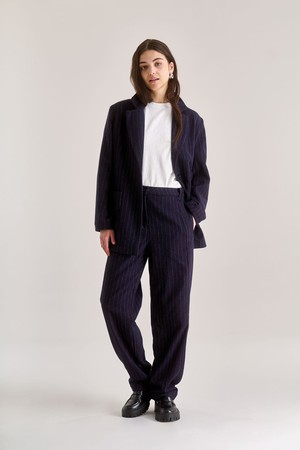 MADDIE Recycled Poly Wool Trouser - Navy from KOMODO