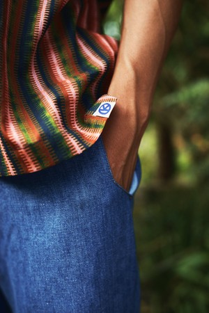 SPINDRIFT - Organic Cotton Shirt Weave Stripe Green from KOMODO