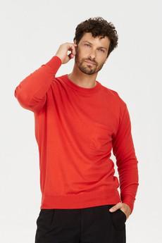 POCKET Organic Cotton Jumper - Red via KOMODO