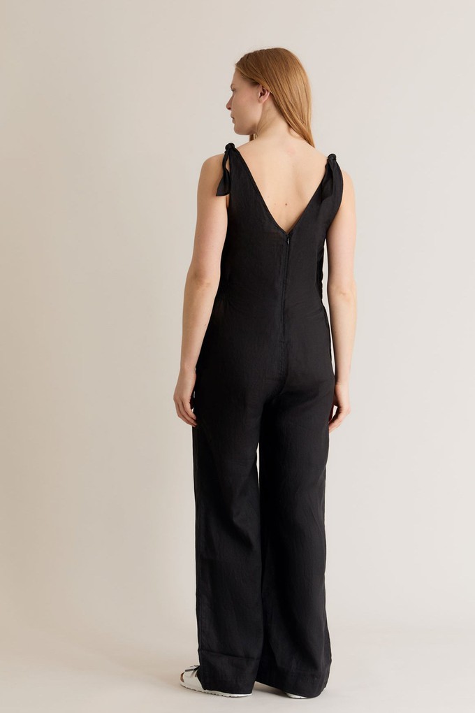 FLOSS - Linen Jumpsuit Black from KOMODO