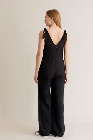 FLOSS - Linen Jumpsuit Black from KOMODO