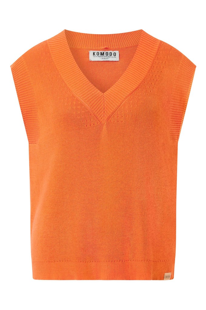 SANDER - Cotton Tencel Vest - Orange from KOMODO