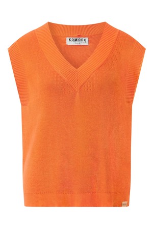 SANDER - Cotton Tencel Vest - Orange from KOMODO