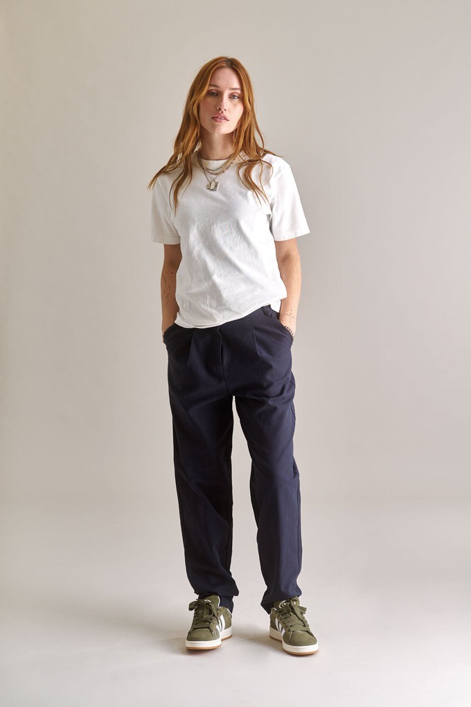 LYLA Cotton Tencel Trouser - Navy from KOMODO