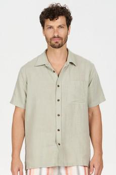 LOYLE Tencel Linen Shirt - Sage via KOMODO