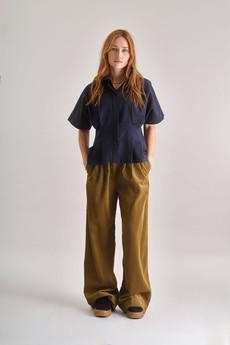 LOLA Organic Cotton Cord Trouser - Olive via KOMODO