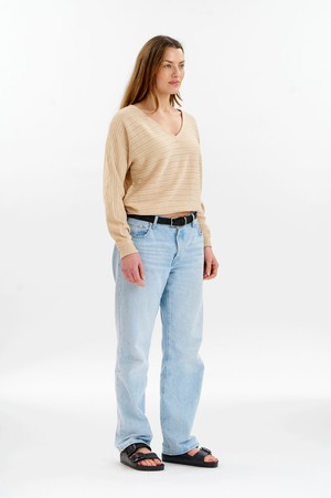 PIA Organic Cotton Pointelle Jumper - Cream from KOMODO