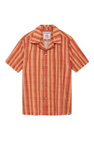 SPINDRIFT - Organic Cotton Shirt Weave Stripe Peach from KOMODO