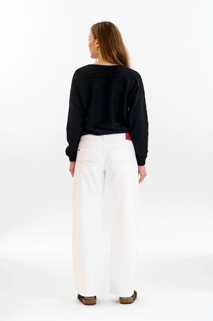 PIA Organic Cotton Pointelle Jumper - Black from KOMODO