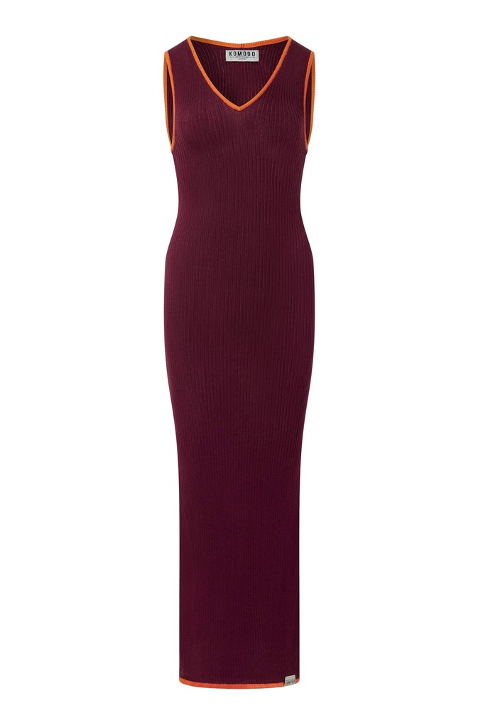 THANDIE - Organic Cotton Knit Dress - Berry from KOMODO