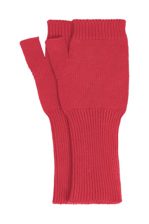 JAS - GOTS Organic Cotton Fingerless Gloves - Bright Red from KOMODO