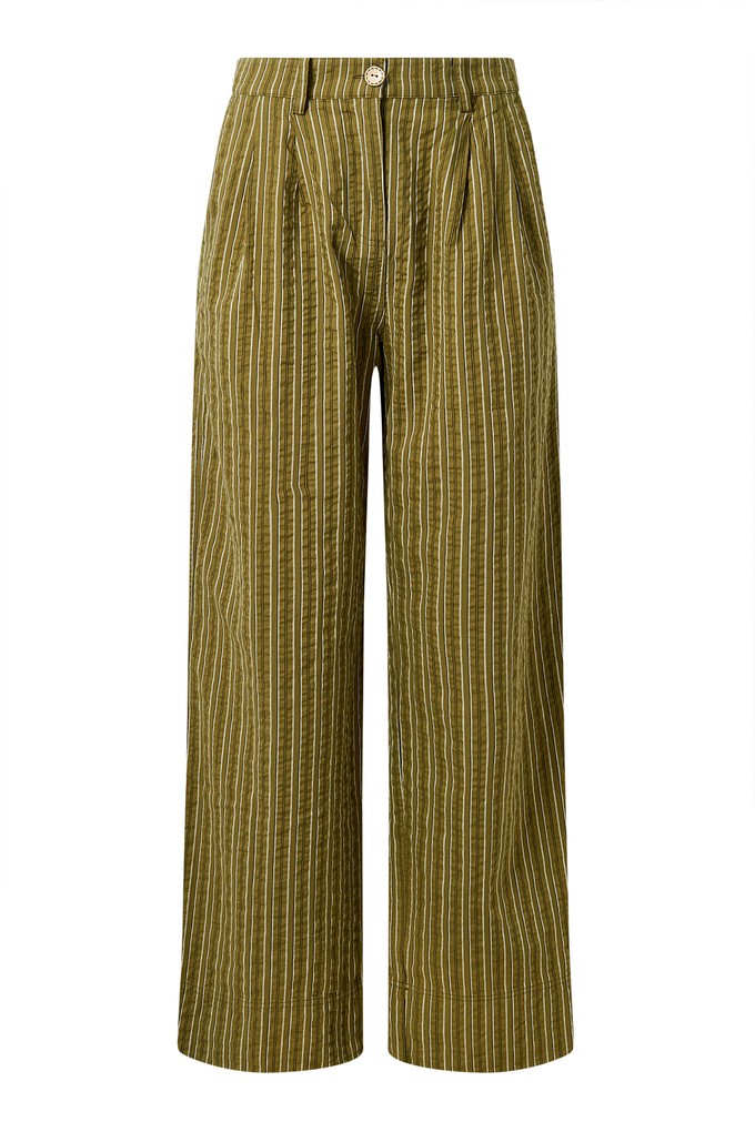 LION - Organic Cotton Trouser - Green Stripe from KOMODO