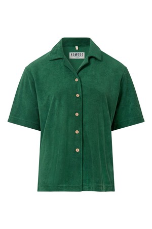 OCEAN - Organic Cotton Blend Terry Towelling Shirt - Jungle Green from KOMODO