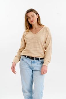 PIA Organic Cotton Pointelle Jumper - Cream via KOMODO