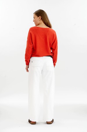 PIA Organic Cotton Pointelle Jumper - Red from KOMODO