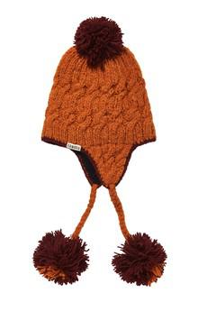FLUFF - Fleece Lined Lambswool Hat Orange via KOMODO
