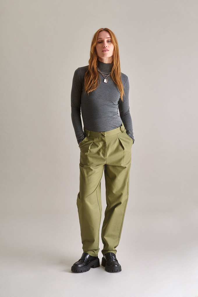 LYLA Cotton Tencel Trouser - Olive from KOMODO